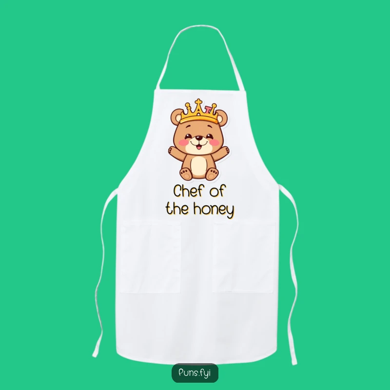 Funny Bear Cub Crown Apron: Letter King, Perfect Gift for Learners