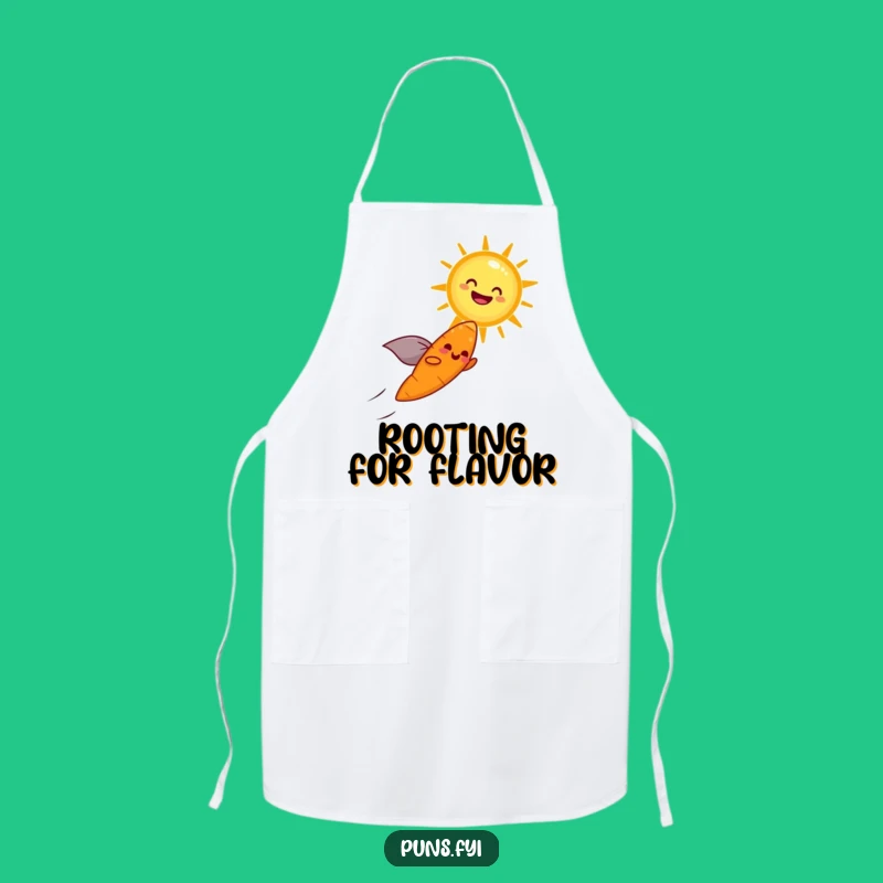 Funny Carrot Hero Apron: Kitchen Sunny Design, Hilarious Gift for Veggie Chefs