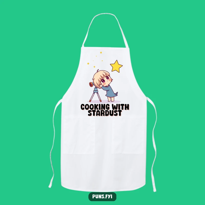 Funny Chef's Telescope Apron - Culinary Explorer Character Kitchen Gift