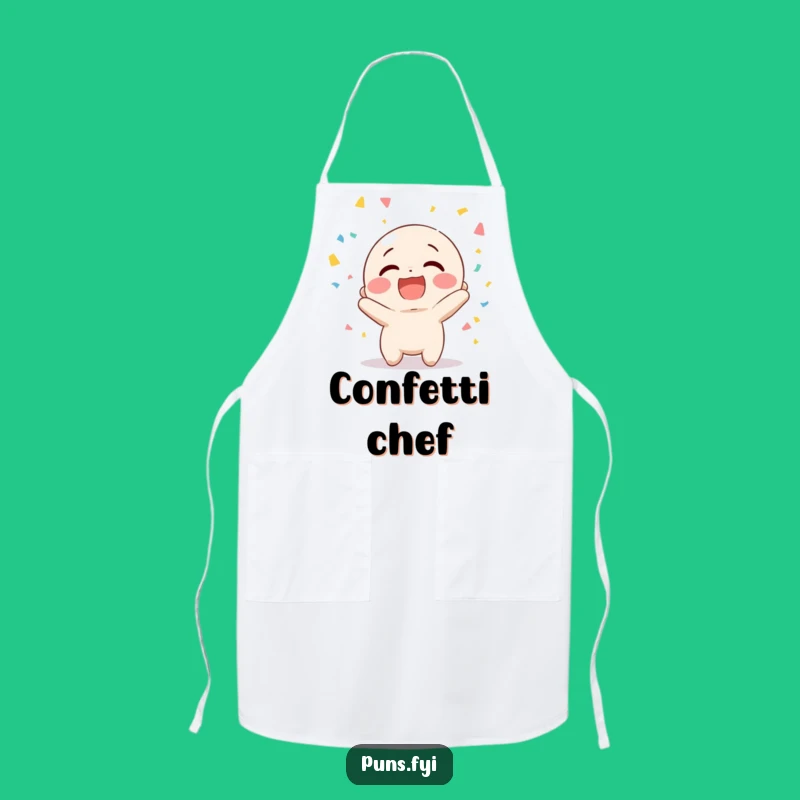 Funny Confetti Character Apron - Hilarious Kitchen Wear for Festive Cooks