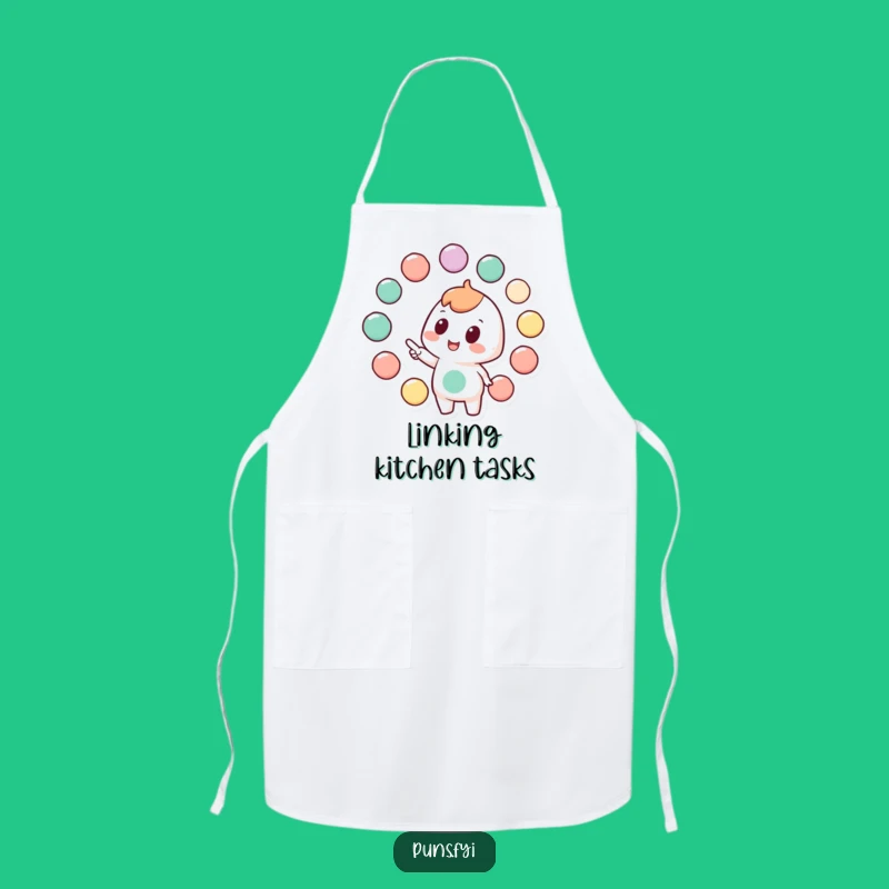 Funny Connection Apron: Chef Links Circles, Culinary Strategist's Wear