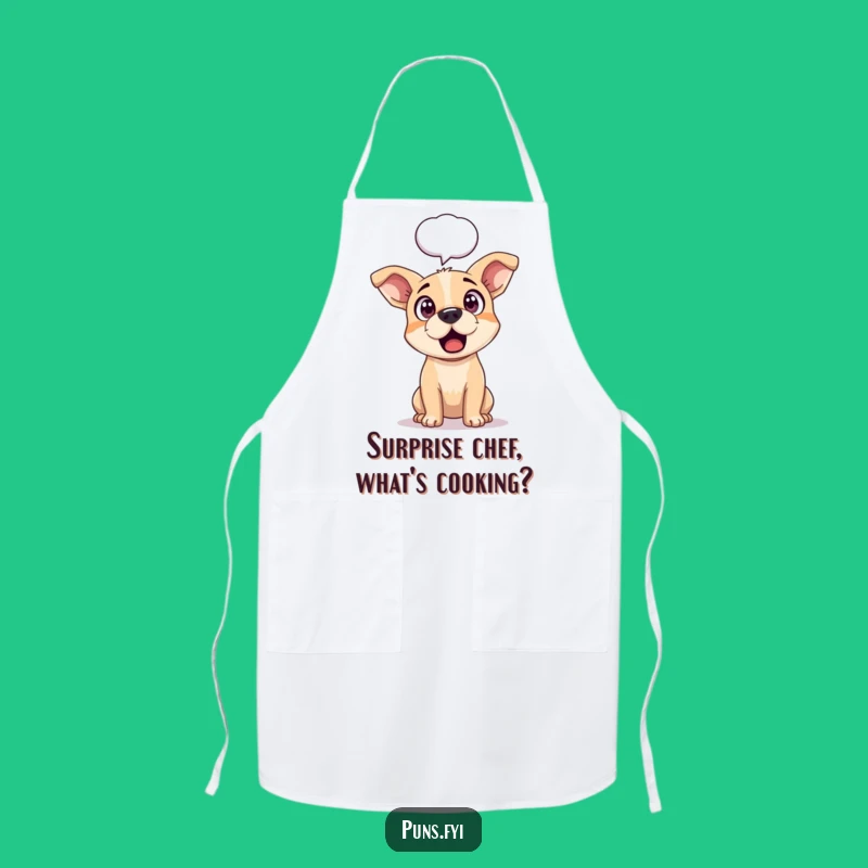 Funny Dog Surprise Apron: Cook with Shock and Hilarious Style