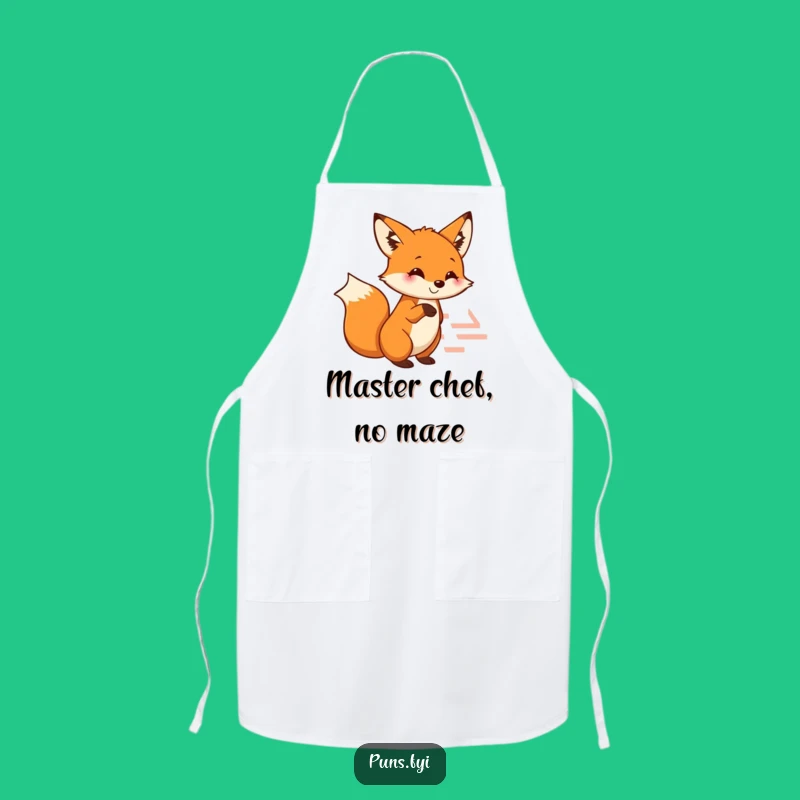 Funny Fox Apron: Clever Maze Solutions for the Smart Cook a Funny Gift