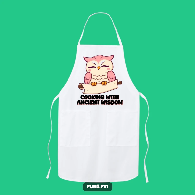 Funny Kawaii Owl Apron: Wise Chef Kitchen Wear, Ideal Funny Gift for Cooks
