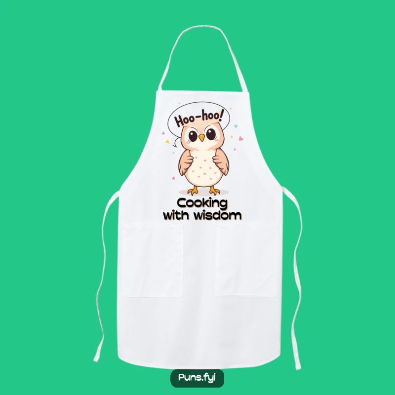 Funny Owl Hoo-hoo Confetti Apron: Cute Cartoon Bird Kitchen Wear, Funny Gift