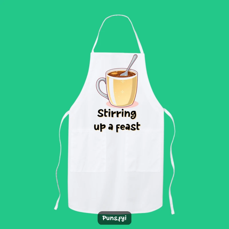Funny Tiny Spoon Apron: Kitchen Effort Design, Hilarious Gift for Aspiring Baristas