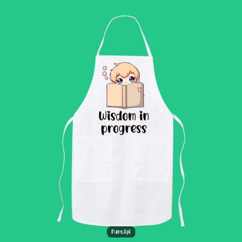 Funny Thought Bubble Book Apron: Chef's Curious Character, Humorous Kitchenwear, Ideal Funny Gift