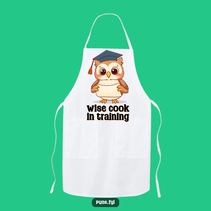 Funny Graduation Owl Apron: Cook with Smart Flair, Perfect Celebration Gift