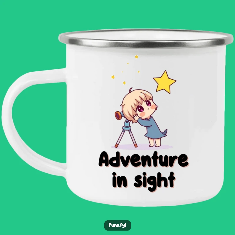 Funny Adventure Telescope Mug - Durable Character Camp Cup Funny Gift