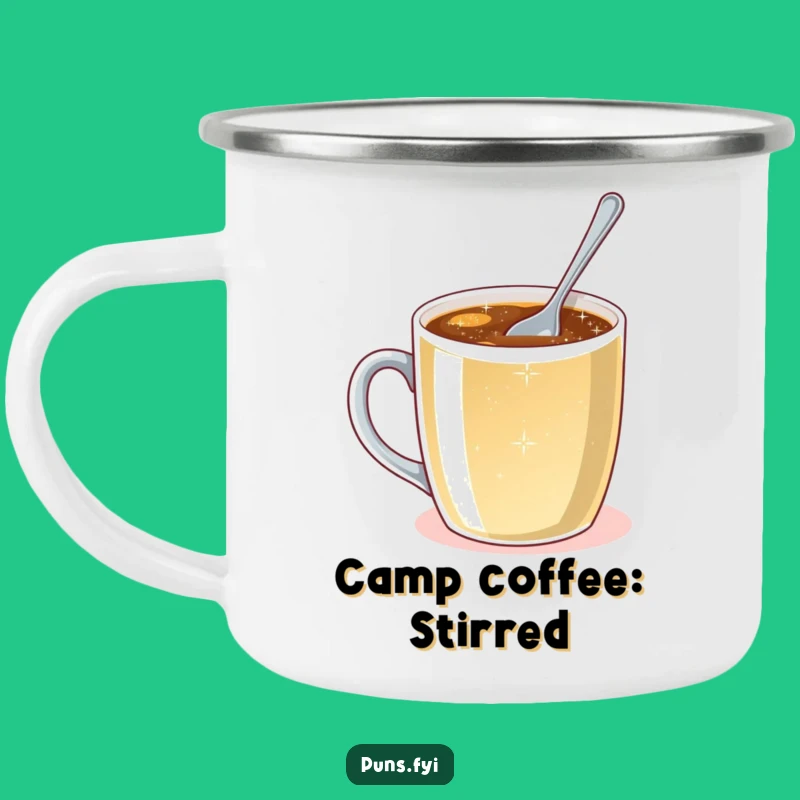 Funny Tiny Spoon Camping Mug: Epic Stirring Outdoors Design, Hilarious Gift for Campers