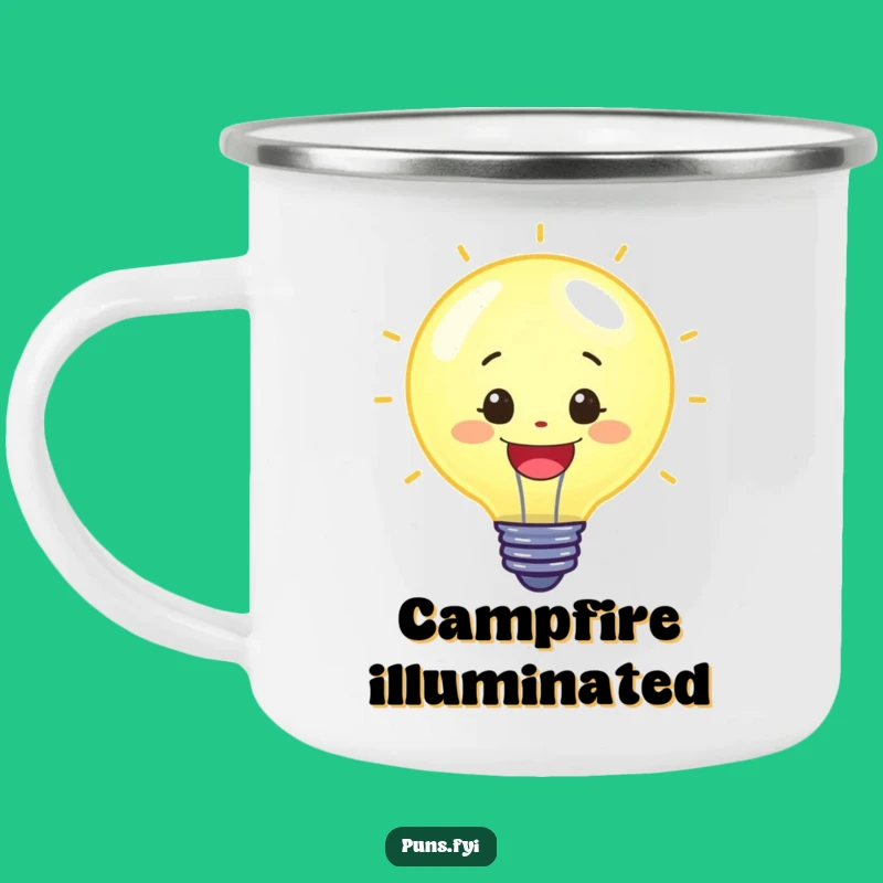 Funny Lightbulb Camping Mug: Adventure with Bright Ideas and Warmth