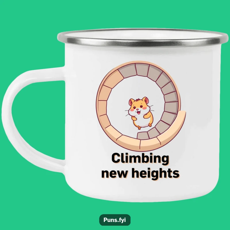 Funny Hamster Camping Mug: Spiral Stair Energy for Outdoor Funny Gifts