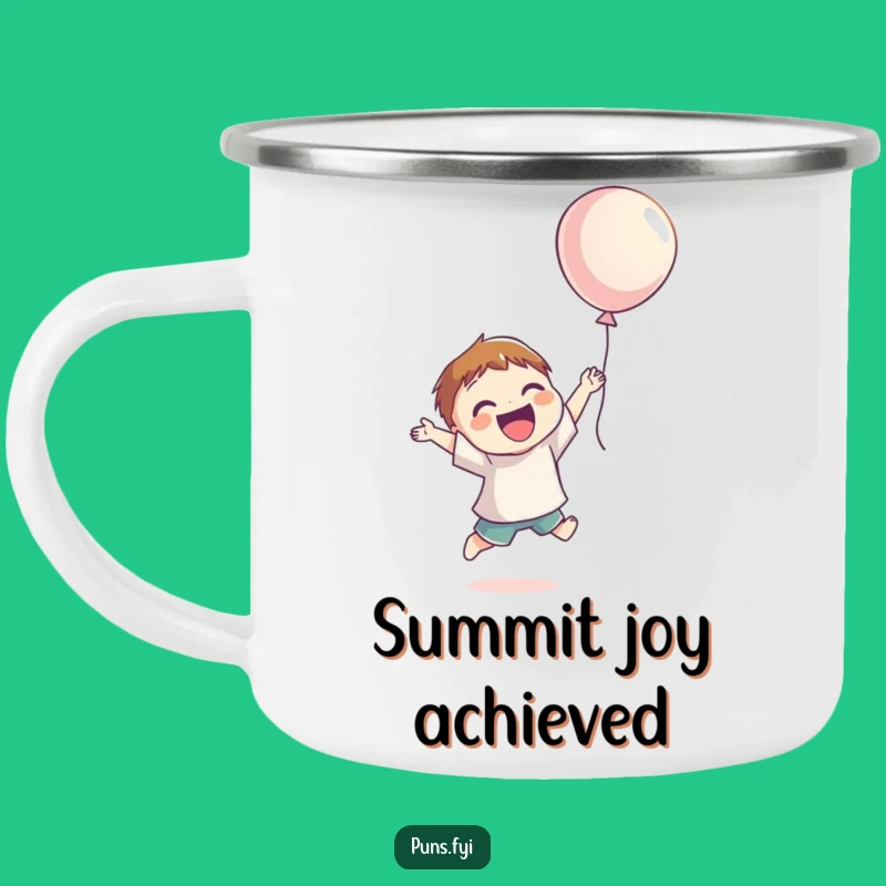 Funny Adventure Balloon Mug: Joyful Jumps, Perfect Outdoor Gift!