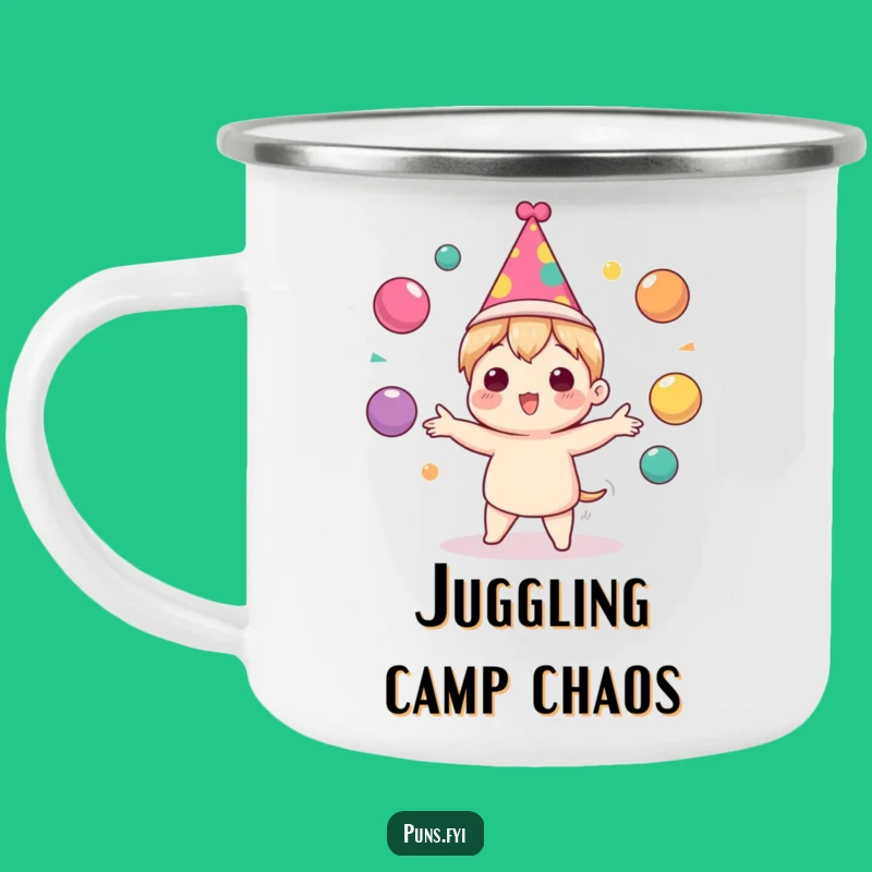 Funny Adventure Party Mug: Juggling Balls, Perfect Outdoor Gift!