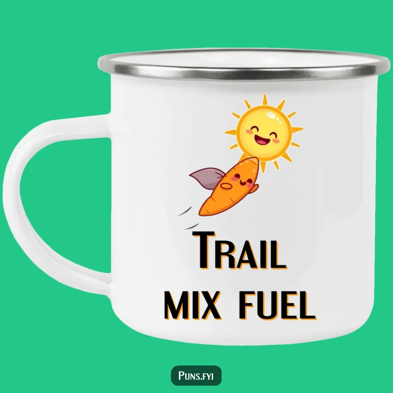 Funny Carrot Hero Camping Mug: Sunny Flight Outdoors Design, Hilarious Gift for Campers