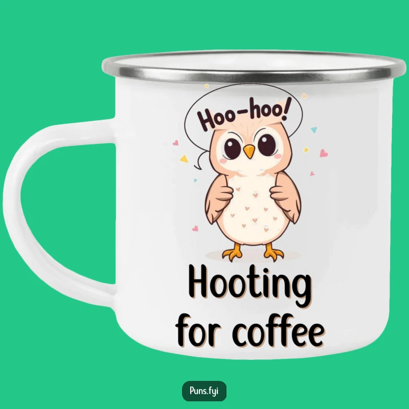 Funny Owl Hoo-hoo Confetti Camping Mug: Durable Cartoon Bird Cup, Funny Gift