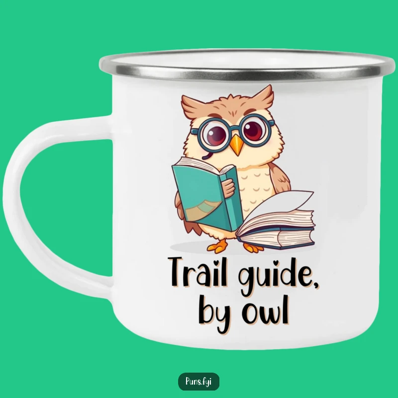 Funny Owl Monocle Camping Mug: Wise Camp Companion & Literary Funny Gift