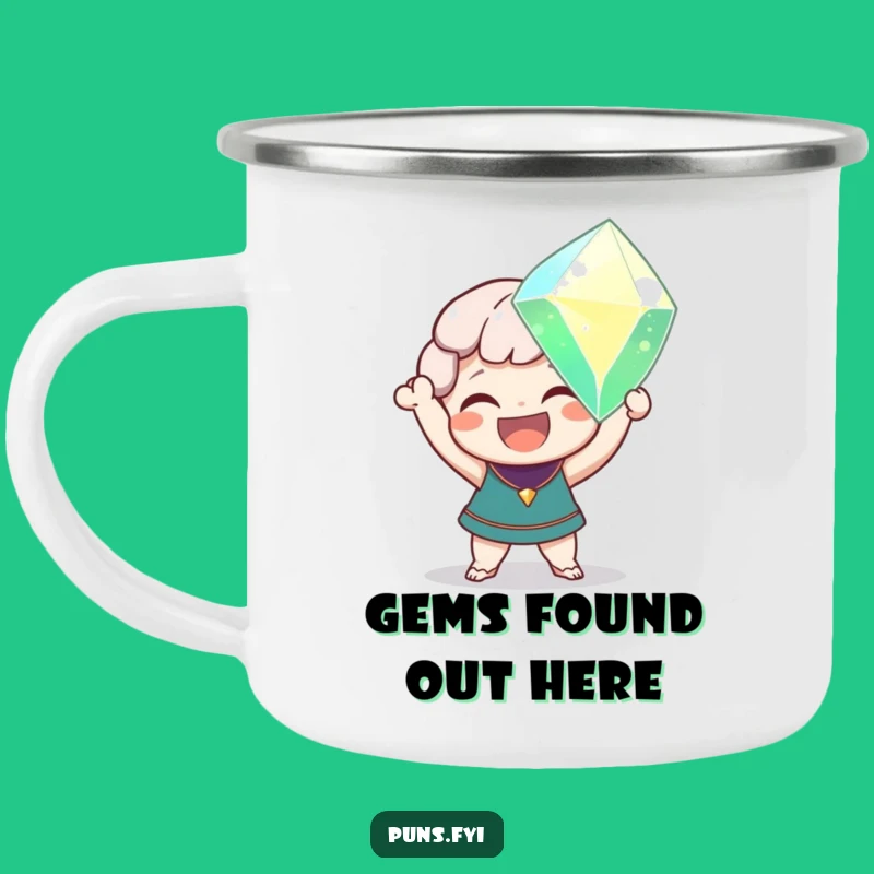 Funny Treasure Seeker Camp Mug - Durable Character Gem Cup Funny Gift