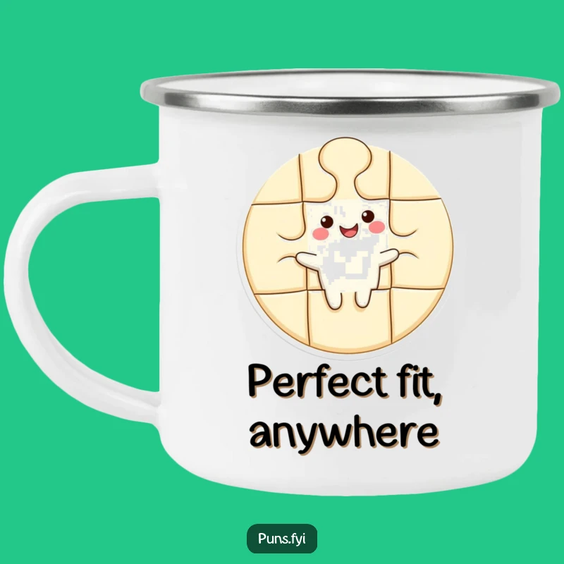 Funny Puzzle Piece Camping Mug: Your Perfect Fit for Outdoor Adventures