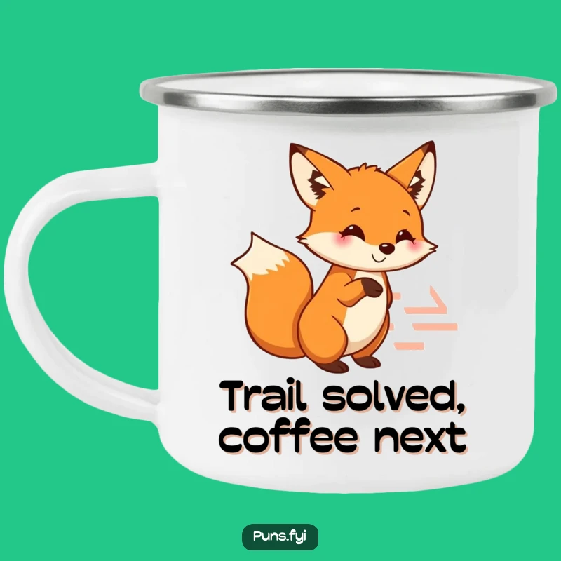 Funny Fox Camping Mug: Clever Maze Navigation for Outdoor Funny Gifts