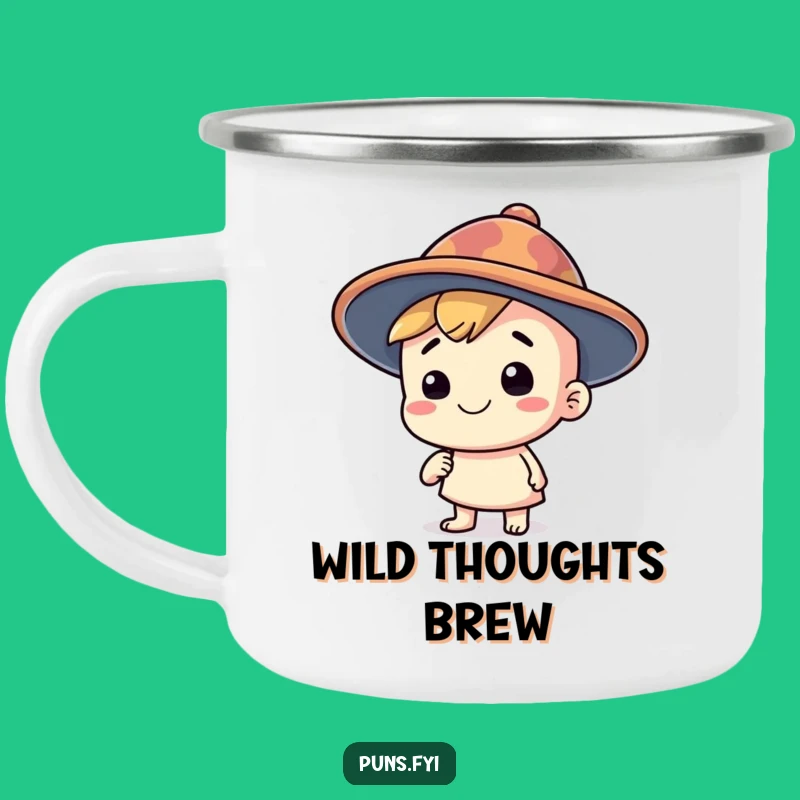 Funny Thinking Cap Camping Mug: Adventure Fuel for Your Big Ideas