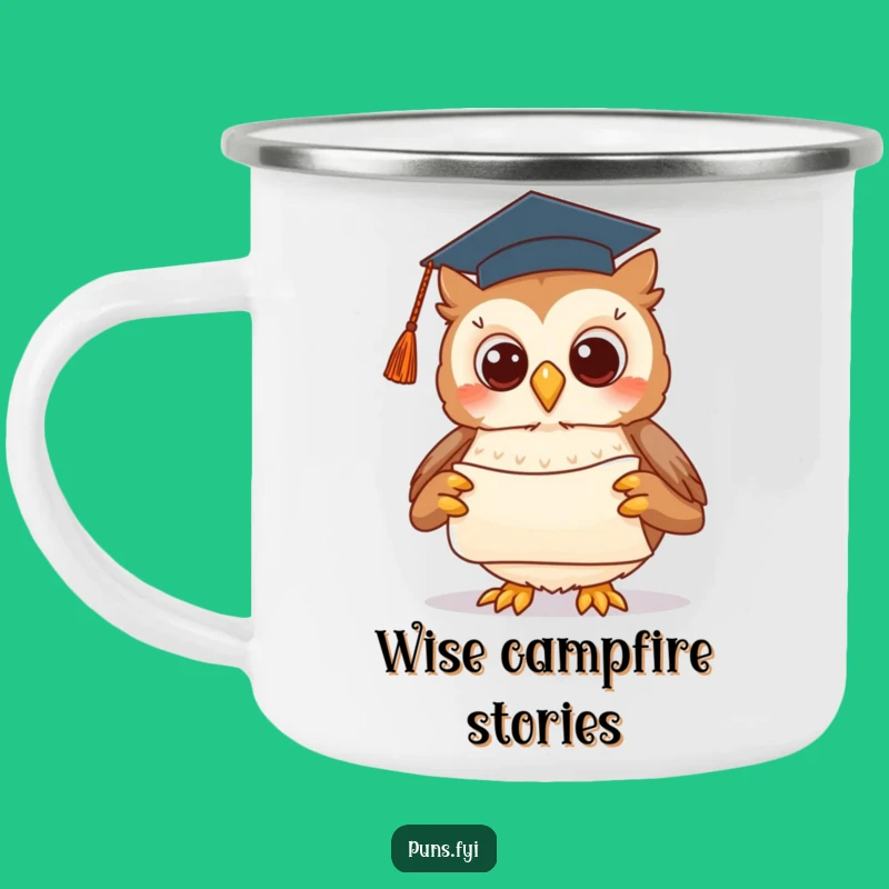 Funny Graduation Owl Camping Mug: Smart Sips for Your Next Adventure