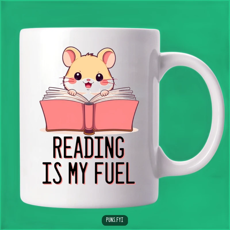 Funny Hamster Reading Mug: Adorable Book Lover Gift for a Giggle