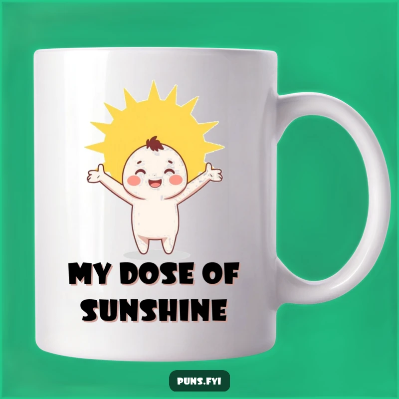 Funny Happy Character Mug: Embracing Sunshine - Brighten Your Day!