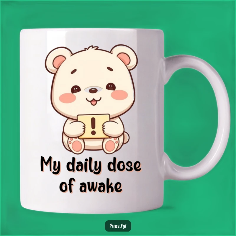 Funny Kawaii Bear Exclamation Mug - Hilarious Gift for Bear Lovers!