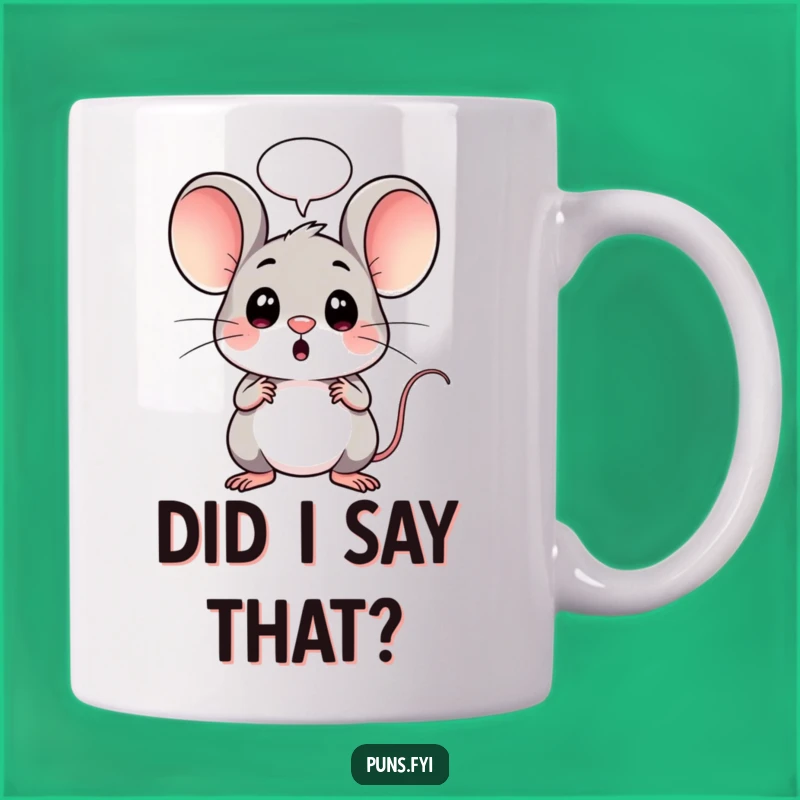 Funny Surprise Mouse Mug: A Cute Kawaii Gift for Your Shocking Moments