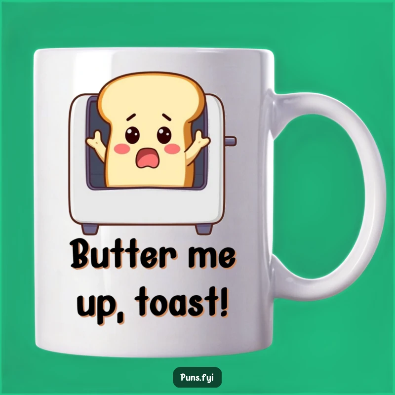 Funny Surprised Bread Wants Toast Mug, A Hilarious Breakfast Gift for Bread Lovers