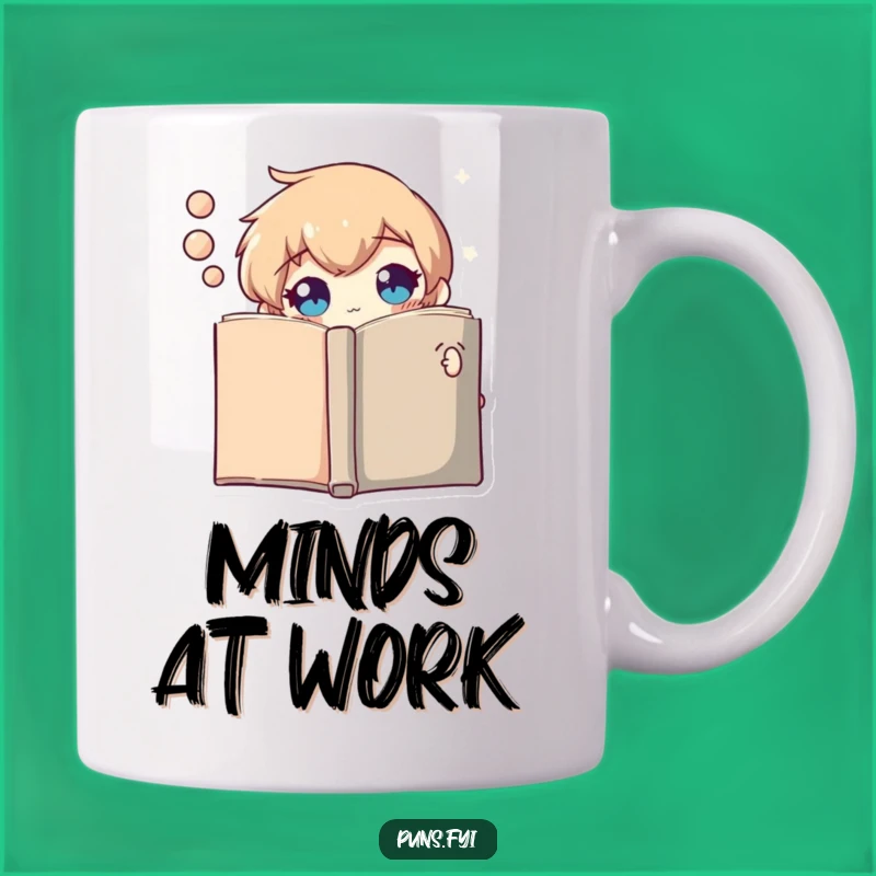 Funny Thought Bubble Book Mug: Curious Character Peek, Hilarious Reader Gift, Perfect Funny Gift