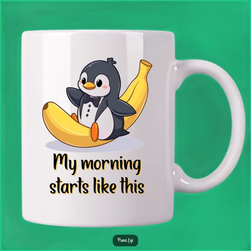 Funny Penguin Tuxedo Slip Mug: A Hilarious Gift for Penguin Lovers and Clumsy Friends!