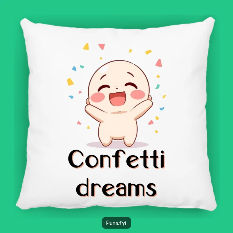 Funny Confetti Character Pillow - Cozy Hilarious Accent for Your Comfort