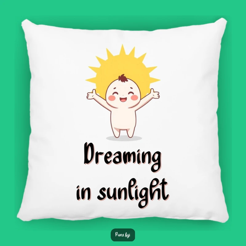 Funny Happy Character Pillow: Snuggle Up with Sunshine!