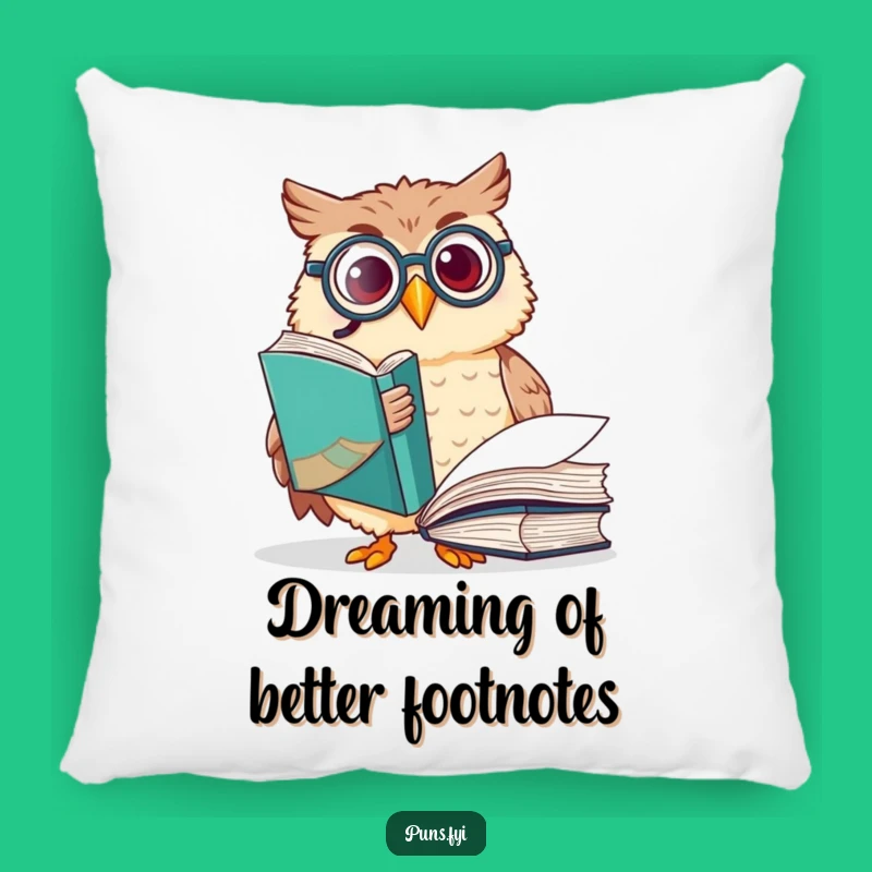 Funny Owl Monocle Pillow: Cozy Reading Nook & Scholarly Art, Perfect Funny Gift