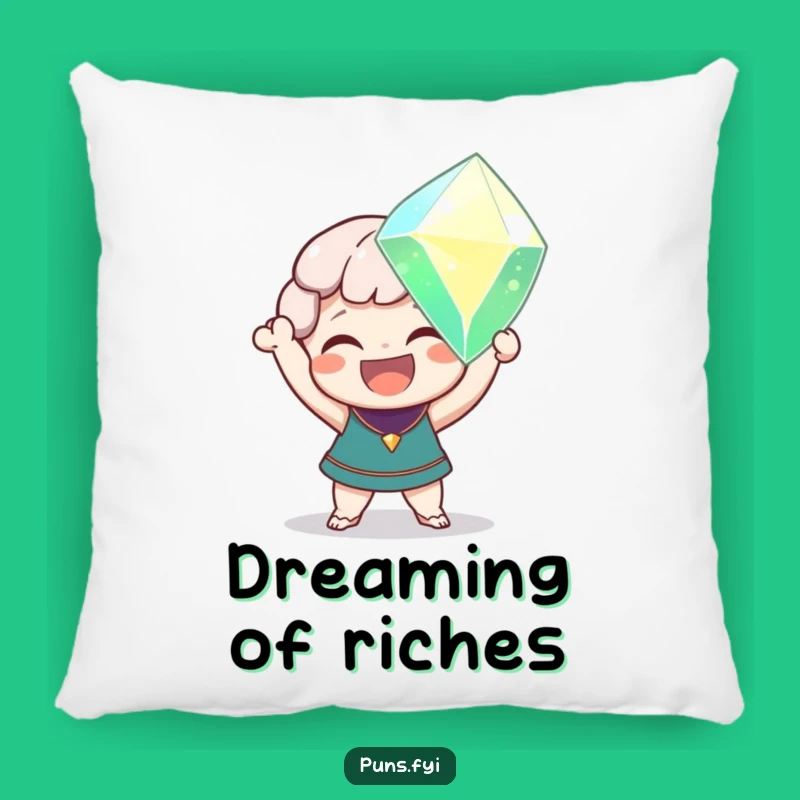 Funny Luxury Pillow - Gleeful Character Gem Decor for Cozy Comfort Gift