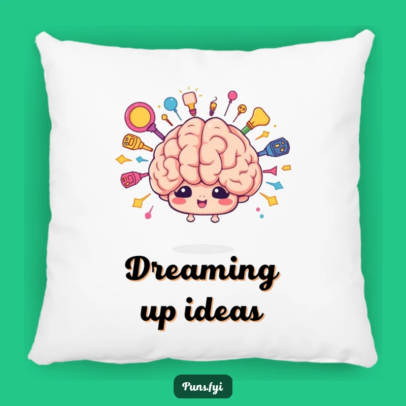Funny Brain Idea Pillow: Cozy Comfort for Creative Minds!