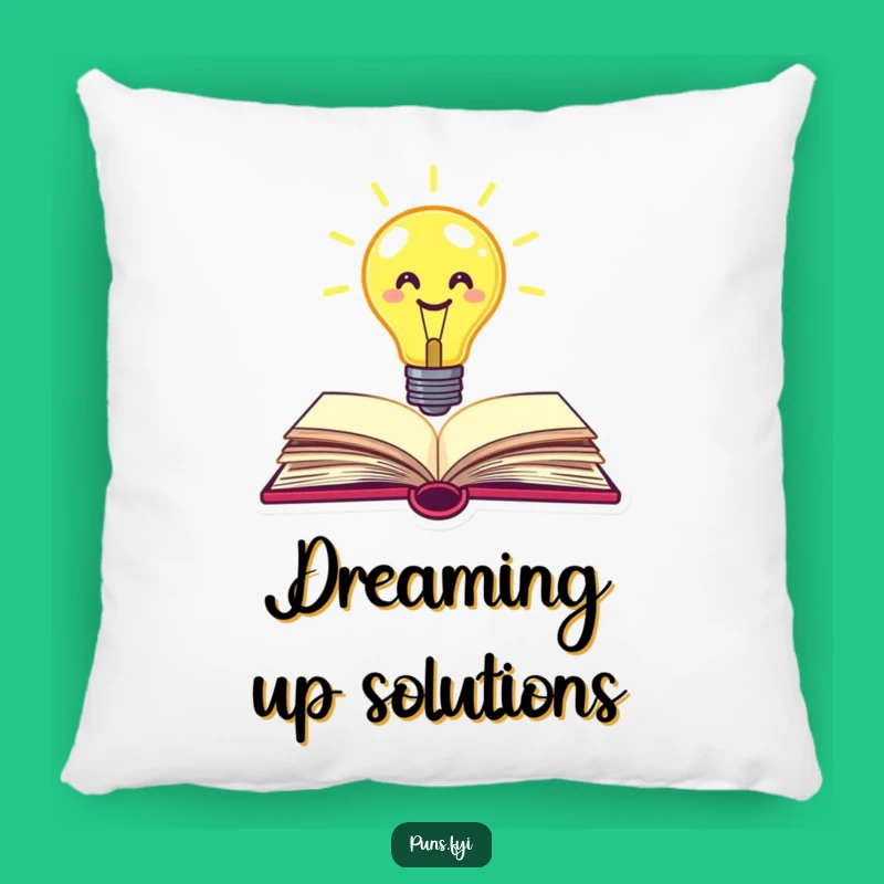 Funny Lightbulb Book Pillow: Cozy Inspiration & Bright Art, Perfect Funny Gift