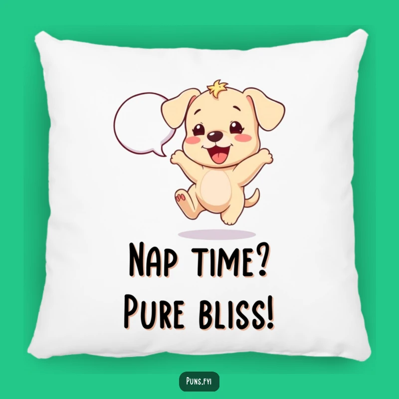 Funny Excited Puppy Pillow - Cozy Joyful Cushion, Adorable Gift
