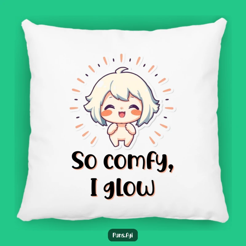 Funny Joy Radiating Pillow: Happy Character, Cozy Happiness