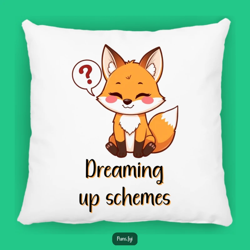 Funny Mischievous Fox Pillow: Cozy Comfort for Your Curious Mind