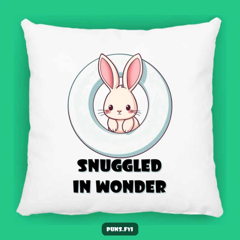 Funny Rabbit Pillow: Curious Peek Accent for a Cozy Funny Gift