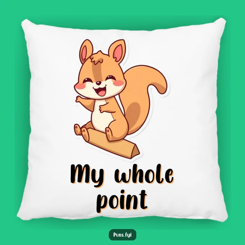 Funny Squirrel Exclamation Point Pillow: Comfy and Hilarious Home Accent