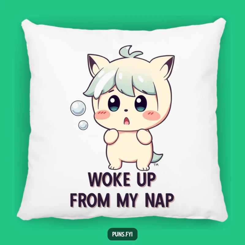 Funny Surprised Character Pillow: Comfy Surprise with a Popping Bubble!