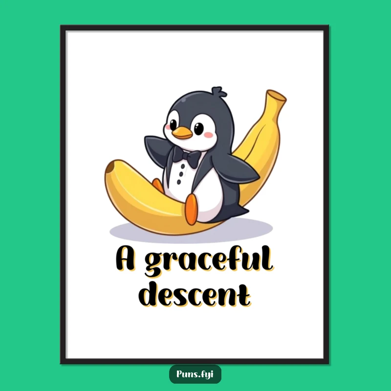 Funny Penguin Tuxedo Slip Digital Art Print: Instant Hilarious Decor for Your Walls!