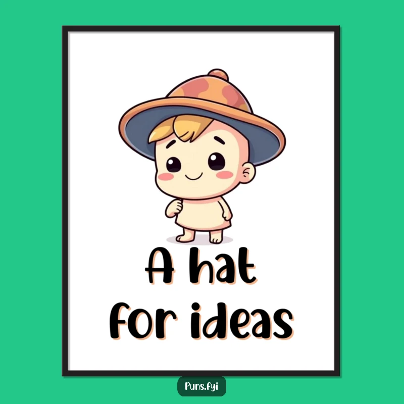 Funny Thinking Cap Digital Art: Instant Whimsy for Your Walls
