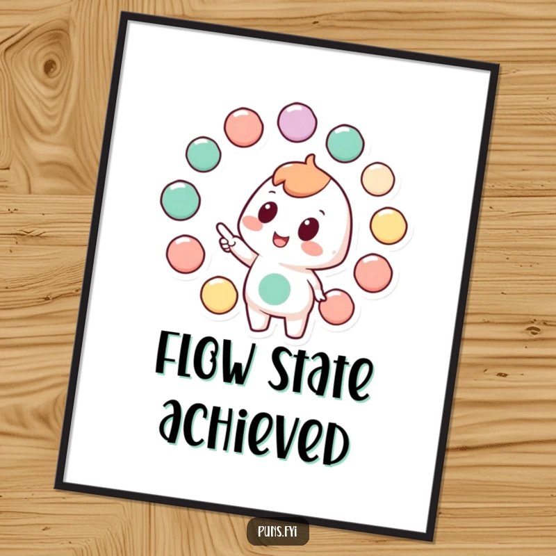 Funny digital art of a character enthusiastically pointing at a diagram of connected circles, symbolizing networks and systems.