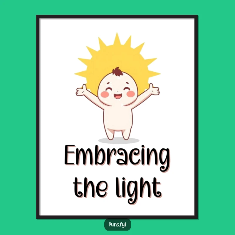 Funny Happy Character Digital Art: Instant Sunshine for Your Walls!