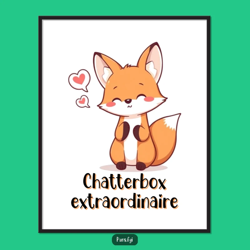 Funny Kawaii Fox Juggling Digital Print - Cheerful Art Gift for Walls